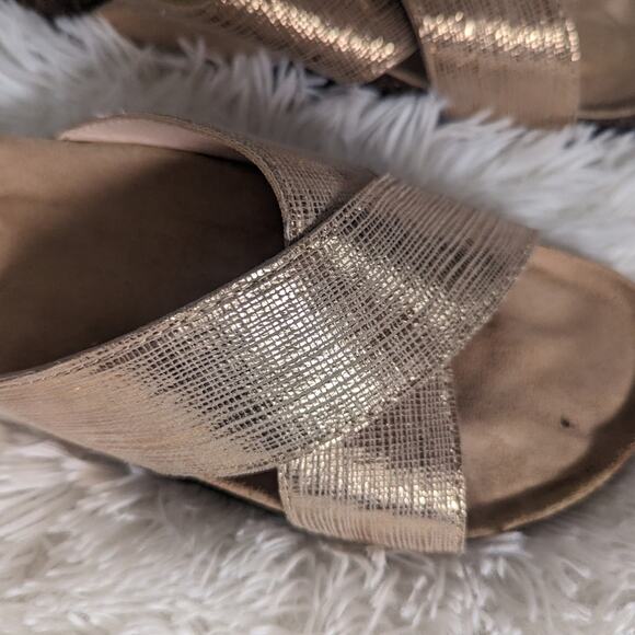 Women's Western Chief Gold Sandals Size 10 - Picture 4 of 6